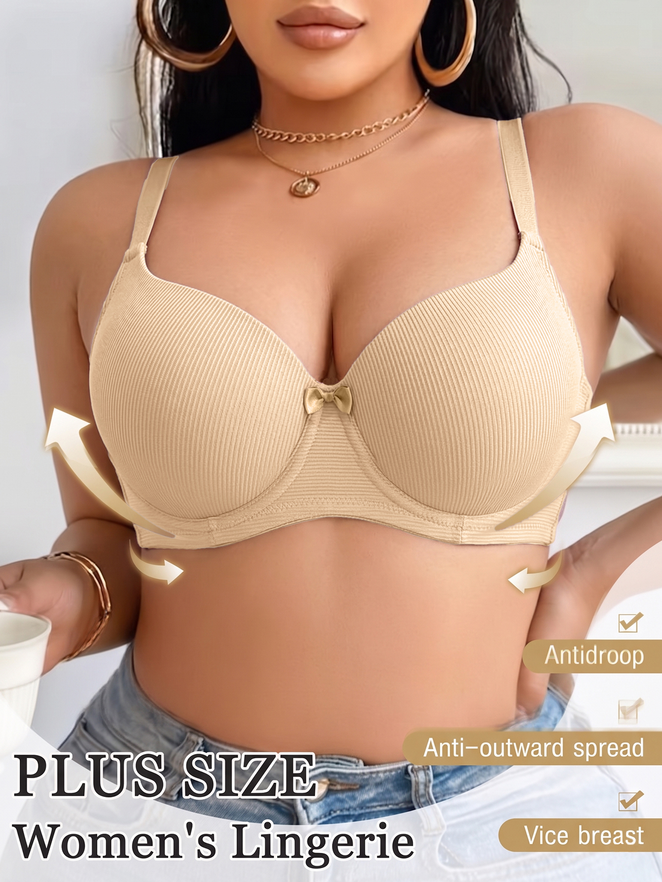 Plus Size Women Bra Thin Cup U - огляд і ціна Minimizer Bra Women