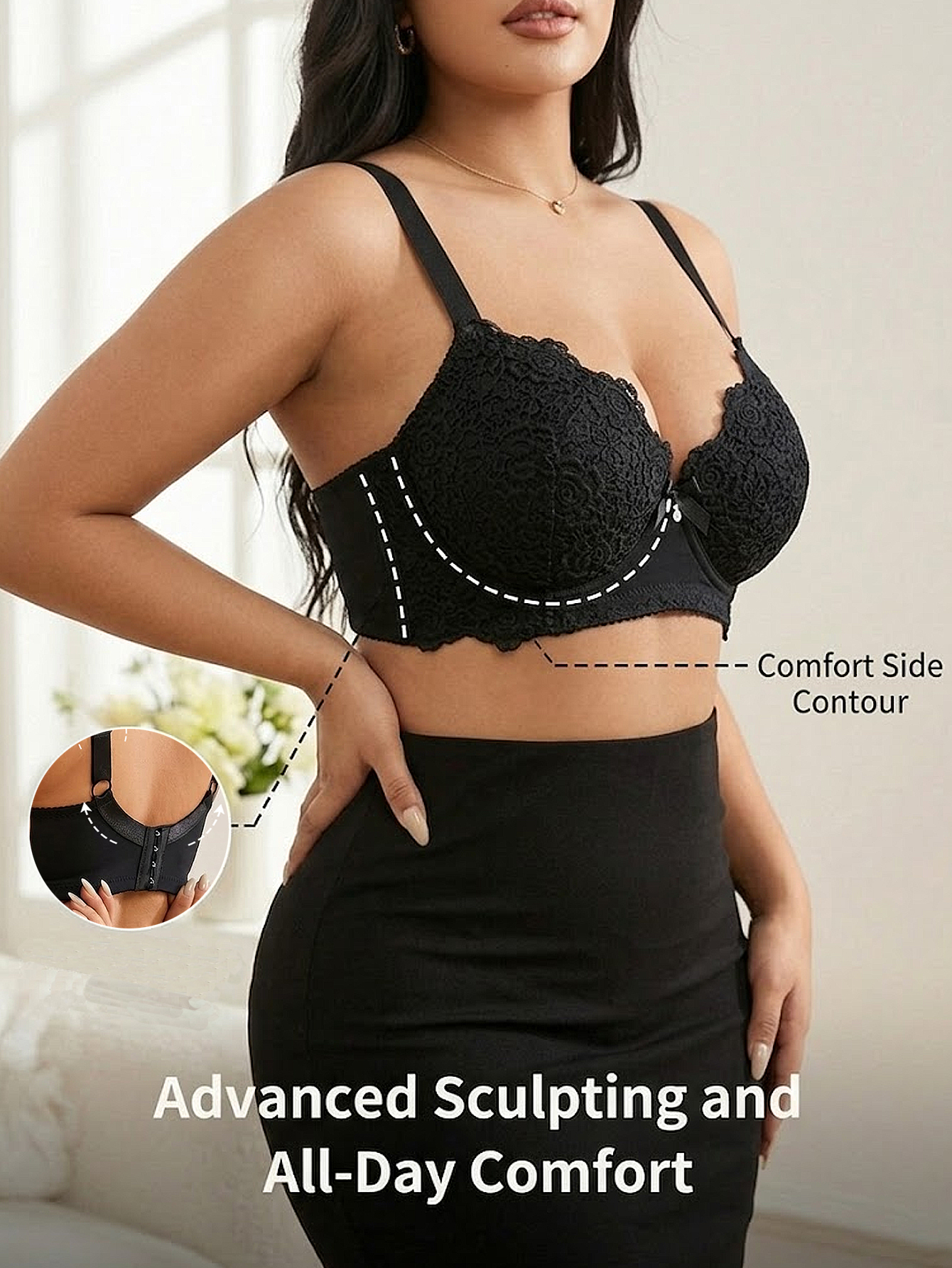 Women Plus Size Floral Push Up - огляд і ціна Minimizer Bra Women