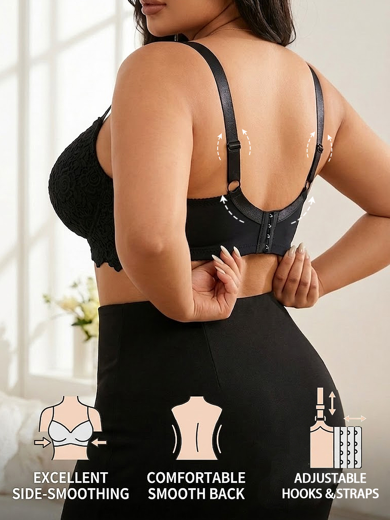 Women Plus Size Floral Push Up - огляд і ціна Minimizer Bra Women