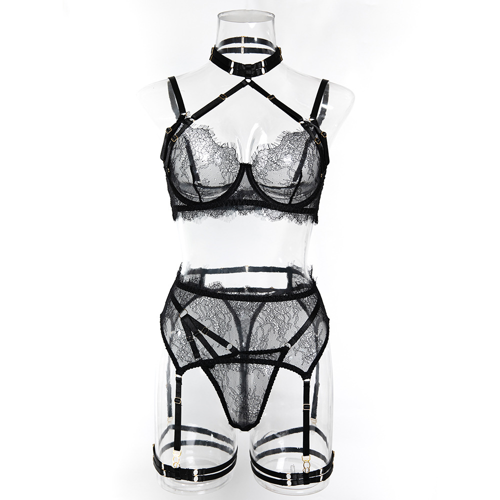 Sexy Lace Erotic Set Women See - огляд і ціна Sheer Bra Lace
