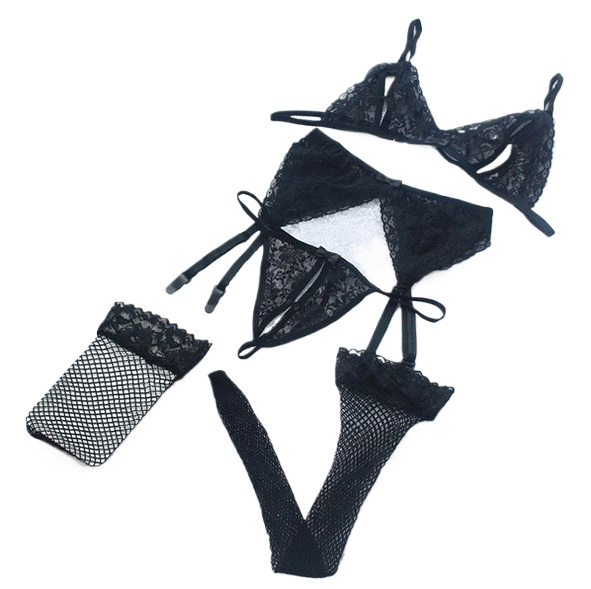 Lace Women Lingerie Set 4 Pcs  - огляд і ціна Lace Bralette Set